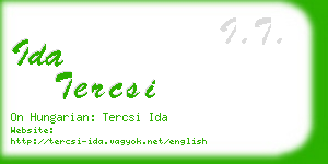 ida tercsi business card